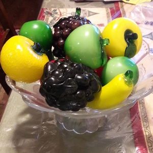 Vintage Hand Blown Glass Fruit *** EUC ***